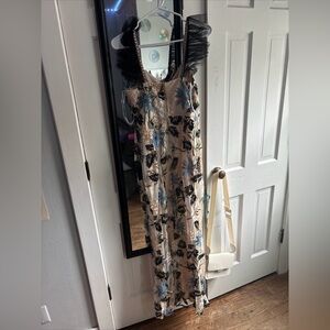 Long floral design dress